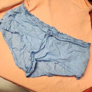 Blue Polka Dot Women's Short Pjs Shorts